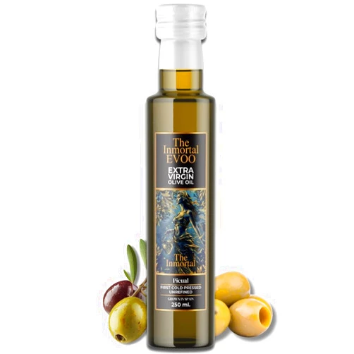 Complete Human C H The Immortal Olive Oil Extra Virgin 250ml, Extra Virgin Olive Oil Cold Pressed, Polyphenol Rich Olive Oil Bottle Organic EVOO for Drinking and Cooking