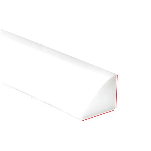 Duzzy 98 Inch Flexible Quarter Round Molding, Peel and Stick Silicone Rubber Trim Suitable for Shower Pans Gap and the Base of Staircase