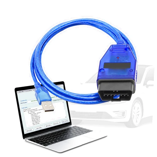 Lydesor KKL 409.1 Cable with FTDI FT232RL Chip Compatible for VW,Audi,Seat,Volkswagen and Skoda Vehicles from 1996-2009,Car ECU Scan Tool OBD2 to USB Cable for VAG-COM Windows XP Diagnostic Software