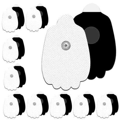 VOVOU 20 Packs TENS Unit Pads, Compatible with MEDVICE, NURSAL, Belifu TENS, Long-Lasting Electrodes Patches Reuse More Than 50 Times, 3.5mm Snap Latex-Free TENS Unit Replacement Pads for Electrotherapy