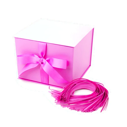 Hallmark Medium Gift Box with Lid and Shredded Paper Fill (Light Pink 7 inch Box) for Anniversaries, Bridal Showers, Bachelorette, Bridesmaids Gifts, Valentine's Day, All Occasion
