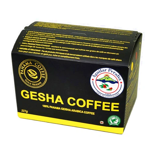 Panama Coffee Gold Reserve AGUILAR PERALTA 100% PANAMA GEISHA NATURAL ROASTED COFFEE BEANS 8oz,227g