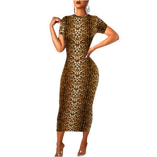 Sumche Women's Long Bodycon Dress - Summer Casual Short Sleeve Midi Club Party Fitted Tight Dresses