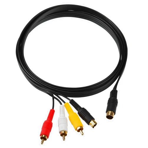 Mcbazel Gam3Gear Gold Plated S-AV RCA S-Video AV Video Audio Composite TV Adapter Cable for Sega Saturn