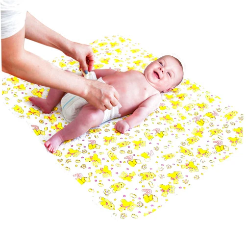 BABY LOOVI Baby Changing Mat - 31,5 x 25,5 inch Waterproof Portable Travel Changing Pad - Wipeable Liners with Reinforced Double Seams - Change Diaper On The Go - Foldable Large Baby Nappy Changer Mat