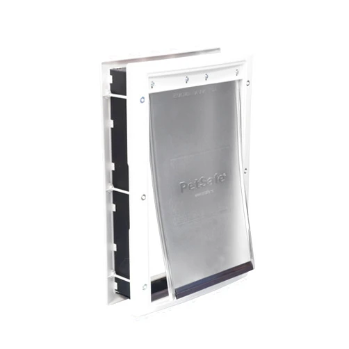 PetSafe Plastic Pet Door - Easy Install for Wood, PVC Metal & Paneled Doors - Rust-Free Plastic Frame - Flap Dimensions 8 1/4