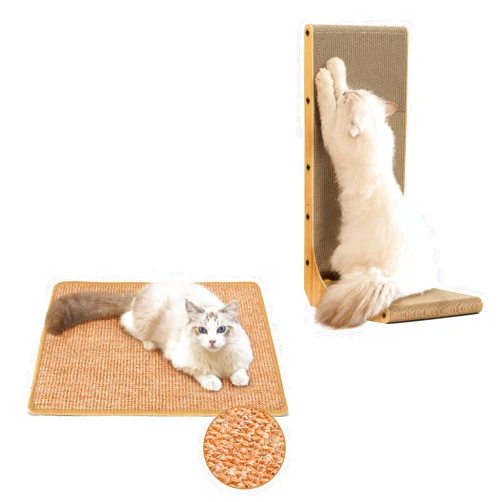 FUKUMARU Cat Scratcher L Shape & Sisal Cat Scratch Mats