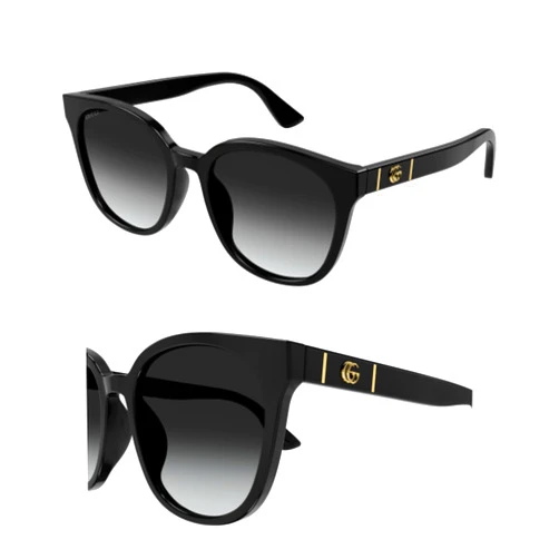 Gucci GG1122SA GG Running Logo Square-Shaped Non-Polarized Sunglasses for Women – Includes Luxury Eyewear Kit – Black Frame with Grey Lens