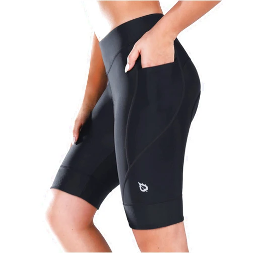BALEAF Women's Bike Shorts 4D Padded Cycling Spinning Road Bike Pockets Wide Waistband UPF50+