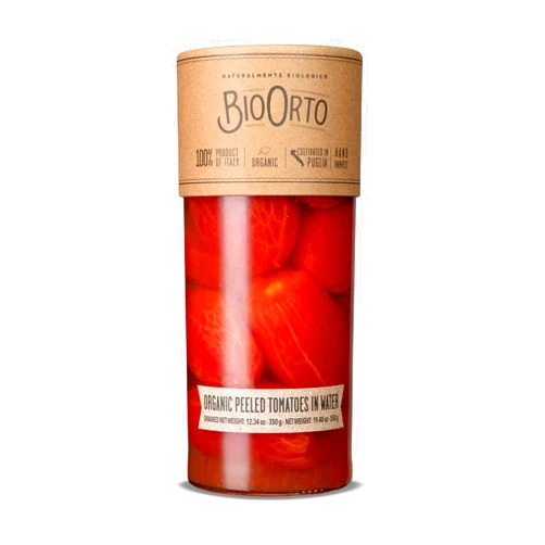 BioOrto Organic Whole Peeled Tomatoes in Water (580ml / 19.6oz)
