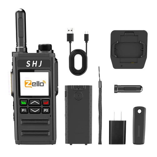 SHJ Zello 4G LTE&WiFi POC walkie Talkie - Bluetooth Connection, Long Battery Life, Fast Charging, Essential for Professional Outdoor and Team Communication, Compatible with Zello Android Applications