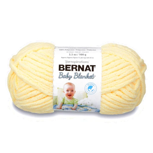 Bernat Baby Blanket Yarn, 3.5 oz, Gauge 6 Super Bulky, Baby Yellow