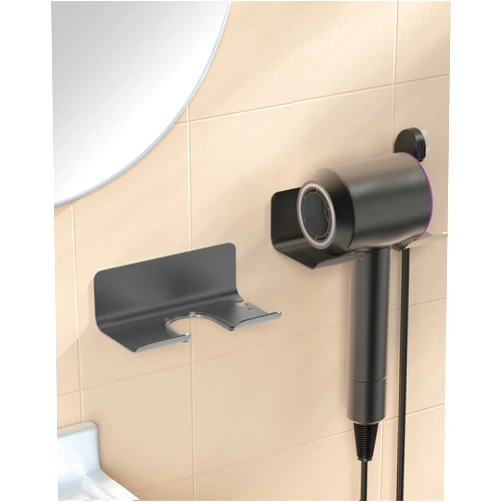 POANES Hair Dryer Holder, Wall Mounted Universal Hair Dryer Holder, Blow Dryer Holder with Cord and Plug Organizer for Dyson, Wavytalk, ANIEKIN, REVLON Hair Dryer