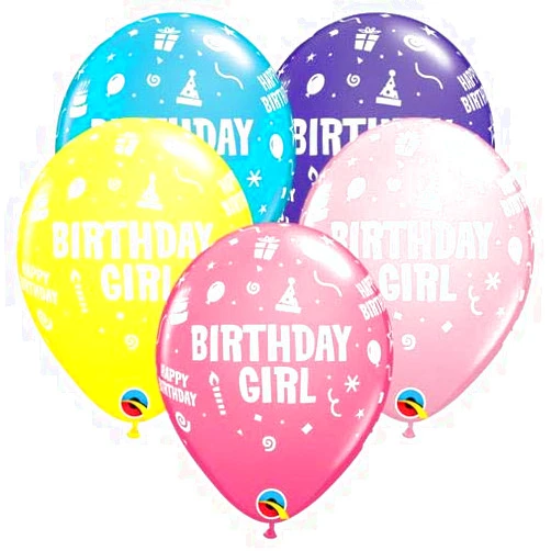 LOONBALLOON Birthday Baby for Her Balloons, 11″ Birthday Girl