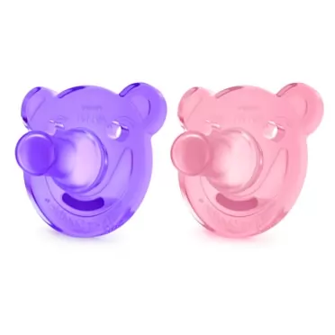 Philips Avent Super Soothie Shapes Pacifier, Pink/Purple, 3+ Months, 2 Pack, SCF194/05