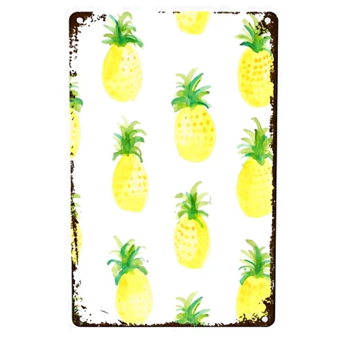 TJHRJTY Danny Penaw Cute Pineapple Bar Ted Wall Tin Sign Retro Iron Poster Painting Plaque Metal Sheet Vintage Personalized Art Creativity Decoration Crafts For Cafe Bar Garage Home Gift For Women 8x12 Inch