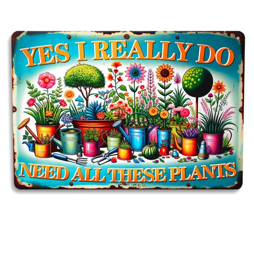 SEHINU Garden Lovers Metal Tin Sign - 12x8 inch 