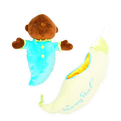 Manhattan Toy Snuggle Pod Sweet Pea Brown First Baby Doll with Cozy Sleep Sack for Ages 6 Months and Up