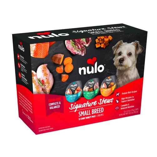 Nulo Signature Stews Variety Pack: Small Breed Wet Dog Food, 2.8 oz, Pack of 12