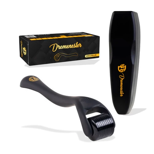 Dremenester Derma Roller for Body, Hair and Sculp, 540 Titanium Microneedle Dermal Skincare, Microneedling Roller for Men and Women with Storage Case