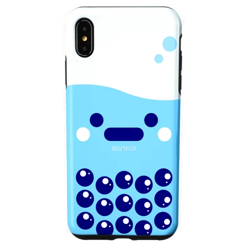 Funny Cute Character Art Graphics (Tea) iPhone XS Max Kawaii Character Art Boba Tea Bubble Tea Case
