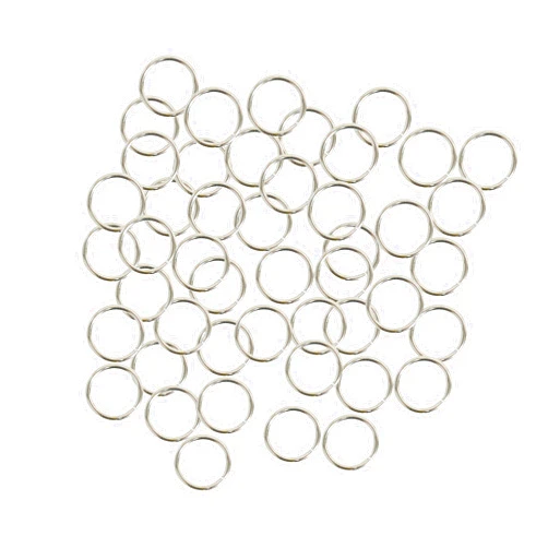 Rockin Beads (TM) Rockin Beads Brand, 400 Jump Rings, Silver-Plated Brass, 12mm Round, Approx 16 Gauge. 9.6mm Inside Jewelry Connectors Chain Links Sold Per Pkg of 400