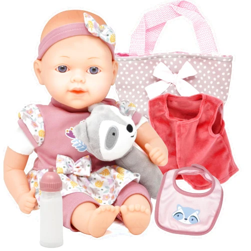 Gift Boutique 14 Inch Baby Doll for Toddlers Soft Body Baby Doll with Clothes Diaper Bag for Storage Bib Magic Disappearing Milk Bottle Playset for Girls 2 3 4 5