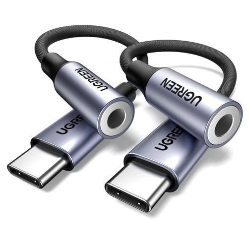 UGREEN 2 Pack USB C to 3.5mm Audio Adapter Type C to Headphone Aux Jack Dongle 24bit/96kHz HiFi DAC Cable Cord Compatible with iPhone 16 15 Pro Max/16 Plus, iPad, Galaxy S25 S24 Ultra, Pixel 9, Grey