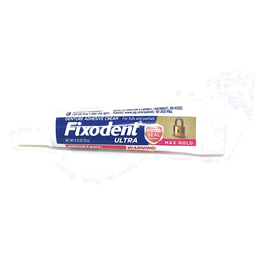 Fixodent Ultra Max Hold Denture Adhesive Cream 10g, Travel Size (Pack of 10)