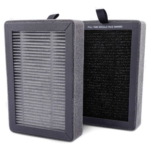 KEEPOW LV-H128 Replacement Filter Compatible with LEVOIT LV-H128/PUURVSAS (HM669A) / ROVACS (RV60) Air Purifier, LV-H128 H13 True HEPA Replacement Filter 2 Pack, by KEEPOW