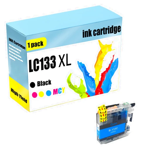 KFLXJW LC133 LC131XL Ink Cartridges Compatible for Brother MFC-J245 MFC-J470DW MFC-J475DW MFC-J650DW MFC-J87ODW MFC-J441ODW MFC-J451ODW MFC-J471ODW MFC-J6520DW MFC-J6720DW Printer,Cyan ×1, normal