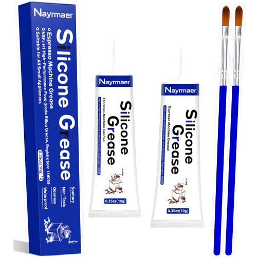 Nayrmaer Espresso Machine Grease, 2 x 10g Silicone Grease Maintenance Kit for Care and Maintenance of All Coffee Machines, Food Grade Grease for All Expresso Machines