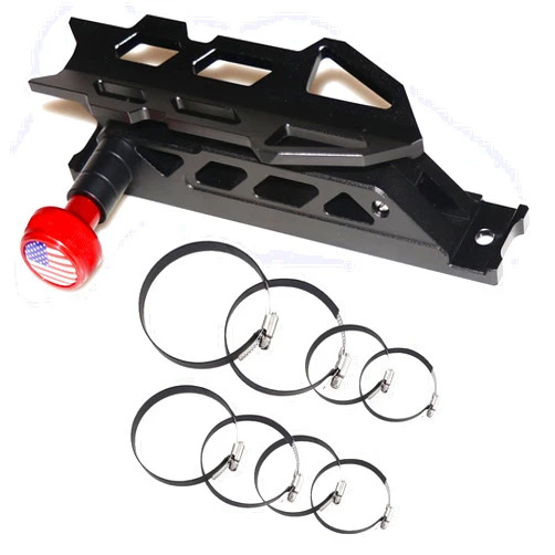 Bestaoo Adjustable Roll Bar Fire Extinguisher Mount Holder for Jeep Wrangler TJ JK JKU JL UTV Polaris RZR Ranger Camper Van, Aluminum, Quick Release, Upgrade