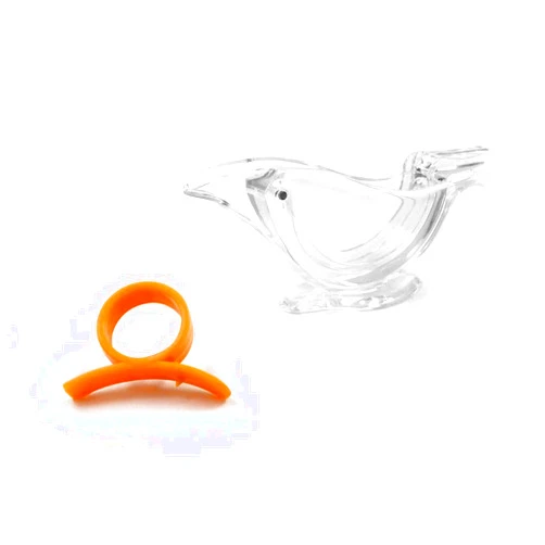 ARCO SUCCESS Manual Lemon Juicer - Acrylic Bird-Shaped Squeezer for Effortless Citrus Pressing - Portable and Transparent Fruit Juicer - Acrylic Lemon Slice Juicer for Orange, Lemon, Lime, Pomegranate - Includes