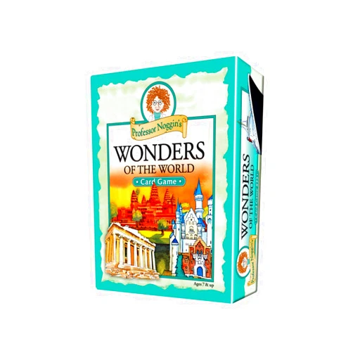 Outset Media Professor Noggin's Wonders of The World - Educational Trivia Card Game for Kids - 180 Questions - Ages 7+