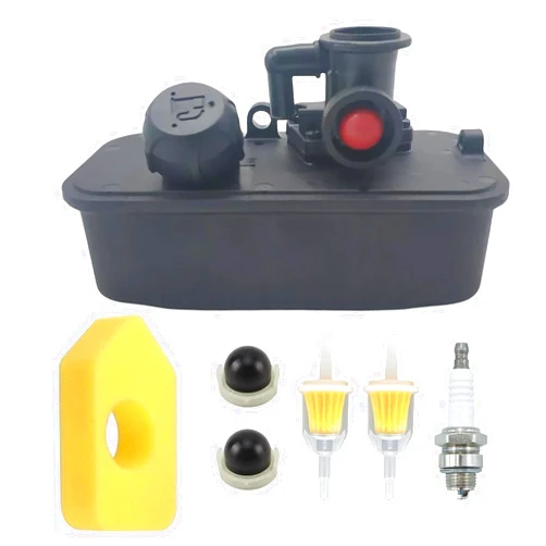 Carburionix 499809 Fuel Gas Tank and 795477 Carburetor Assembly (Plastic) Fits for Briggs and Stratton 499809 498809A 494406 with 698369 air filter Kit