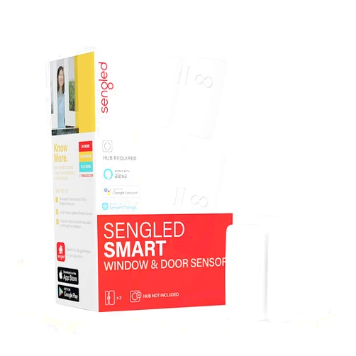 Sengled Smart Window & Door Sensor, Hub Required, Compatible with Alexa, Google Assistant and SmartThings, Echo 4th, Echo Show 10, Echo Plus, 2 Count (Pack of 1)