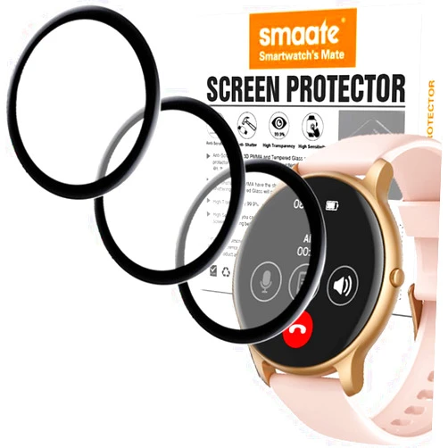 Smaate 3D Screen Protector Compatible with AGPTEK SR2 1.32” Round Screen Smart Watch, 3-PACK