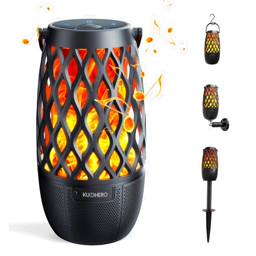 SRESNAIL Outdoor Bluetooth Speaker, Gifts for Men Women, Hot Tub Accessories, LED Atmosphere Speaker Portable Waterproof Party Speaker, BT5.0, Electronic Gadgets, Wall Mount&Hook&Stake,