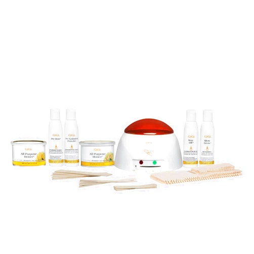 GiGi Professional Waxing Hair Removal Student Starter Kit + Honee Wax, 14 Ounces