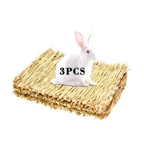 S SANGLE SOPFFY Grass mat for Rabbit Bunny Sangle Sopffy 3 Pcs,Rabbit Hay Mat,Small Animal Cages Hay Mat,Rabbit Grass Mat,Nesting and Toys for Guinea Pig Parrot Rabbit Bunny Hamster Chinchilla Squirrel
