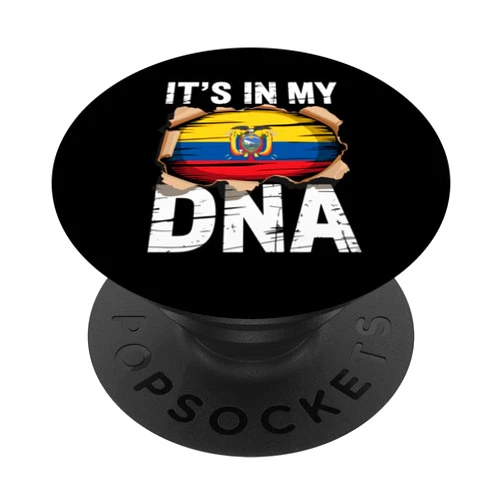 Pride Heritage Ecuadorian Identity Ecuadorian Flag It's in My DNA Ecuador PopSockets Adhesive PopGrip