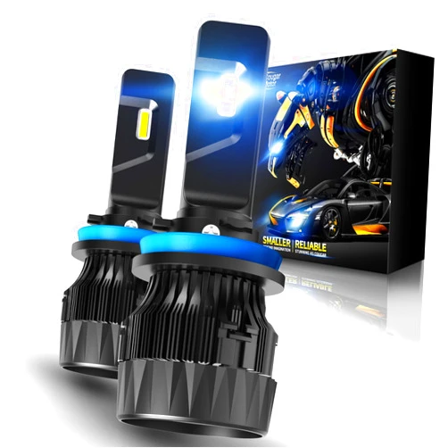 Cougar Motor H11 Light Bulbs, H11 Fog Lights H9 Light H8 Bulb 6500K - Small Size with Silent Cooling Fan, Powersports ATV/UTV Fog Bulb, Non-polarity, Plug & Play - Pack of 2