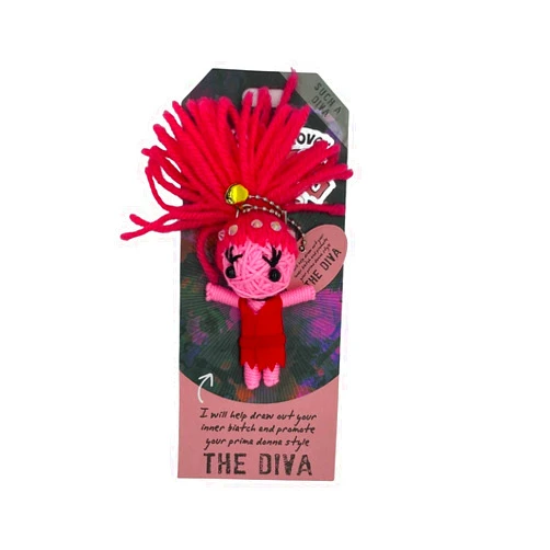 Watchover Voodoo 3-Inch The Diva Keychain - Handcrafted Gift to Bring Good Luck and Positivity Everywhere You Go