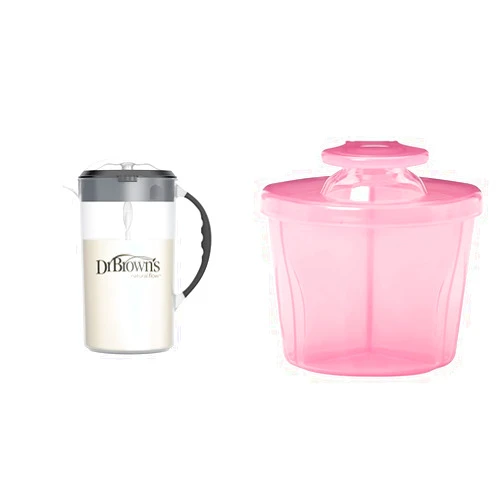 Dr. Brown's Baby Formula Mixing Pitcher, 32oz & Formula Dispenser for Travel, Pink
