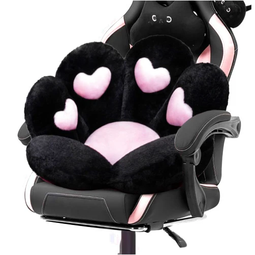 DOBUONO Cat Paw Cushion Kawaii Office Desk Chair Cushion Comfy Plush Cat Paw Shape Gaming Chair Cushion Bear Cute Seat Cushion for Girl, Kawaii Room Bedroom Decorate 28