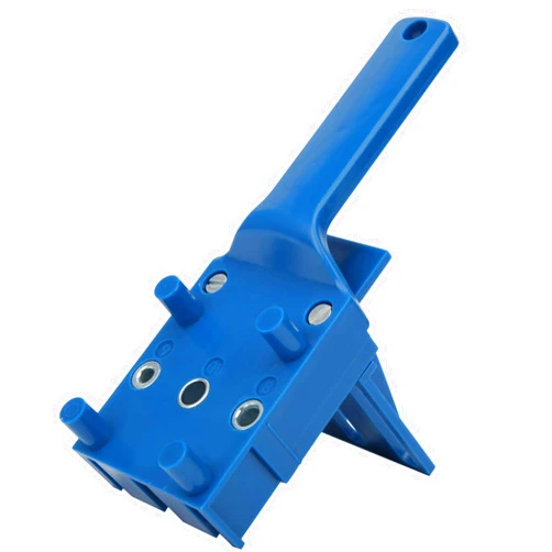 Walfront 8PcsSet Woodworking Punch Guia Taladro, Drill JigHole Locator Self Centering Doweling Jig Drilling Doweling Tools for Carpentry Drill Bits Handheld Jigs 6/8/10mm (Blue)