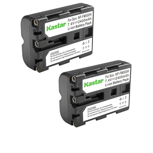 Kastar NP-FM500H Battery (2-Pack) for Sony DSLR-A100 A200 A300 A350 A450 A500 A550 A560 A580 A700 A850 A900 Alpha SLT A57 A58 A65 A65V A77 A77V A77 II A77M2 A99 A99V CLM-V55 Cameras