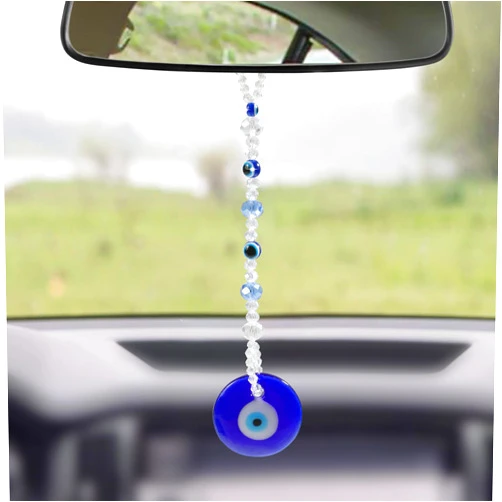 Bylikeho Car Mirror Decor Hanging,Car Accessories Evil Eye Decor,Rear View Mirror Accessories,Car Hanging Ornament,Car Charms for Rear View Mirror,Evil Eye Charm Car Decor,Car Hanging Ornament
