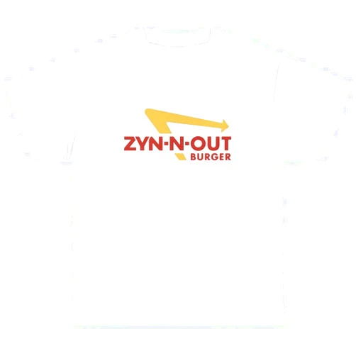 Unethical Threads Zyn-N-Out T Shirt Funny Sarcastic in-N-Out Fast Food Zyn Lover Parody Meme Tee